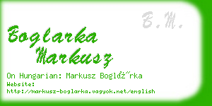 boglarka markusz business card